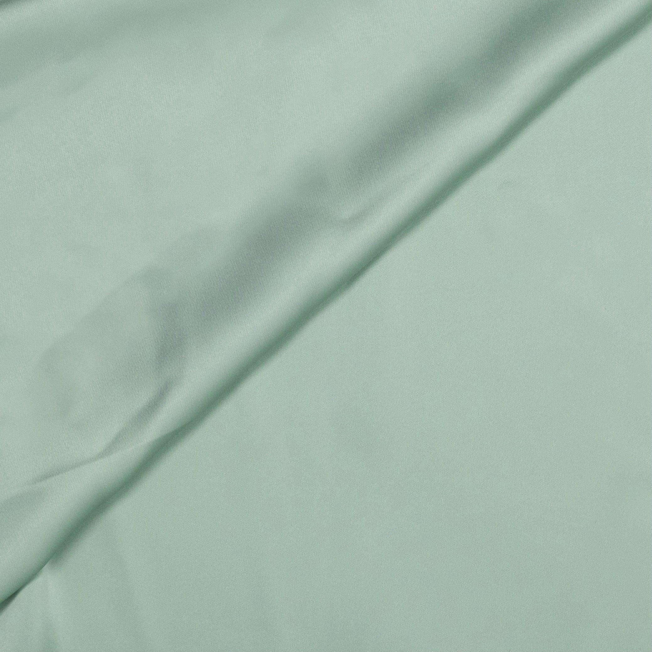TISSU DE ROBE EN SATIN VERT AIGUE-MARINE