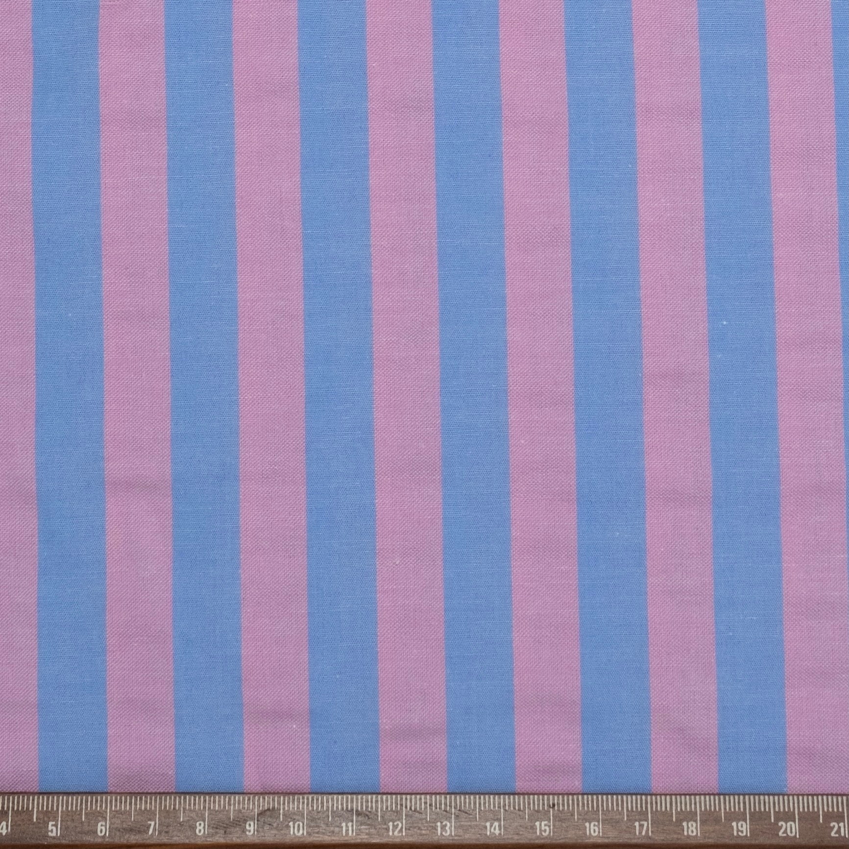 POPELÍN ESTAMPADO RAYAS PASTEL ROSA - AZUL