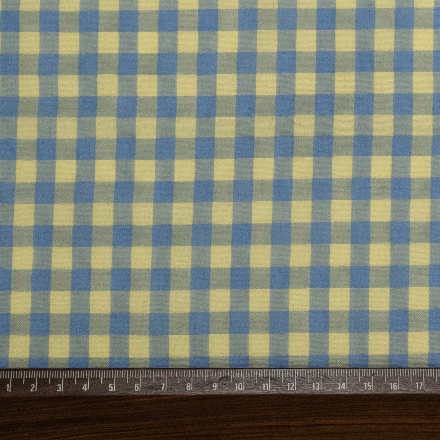 VICHY SEERSUCKER AZUL - AMARILLO