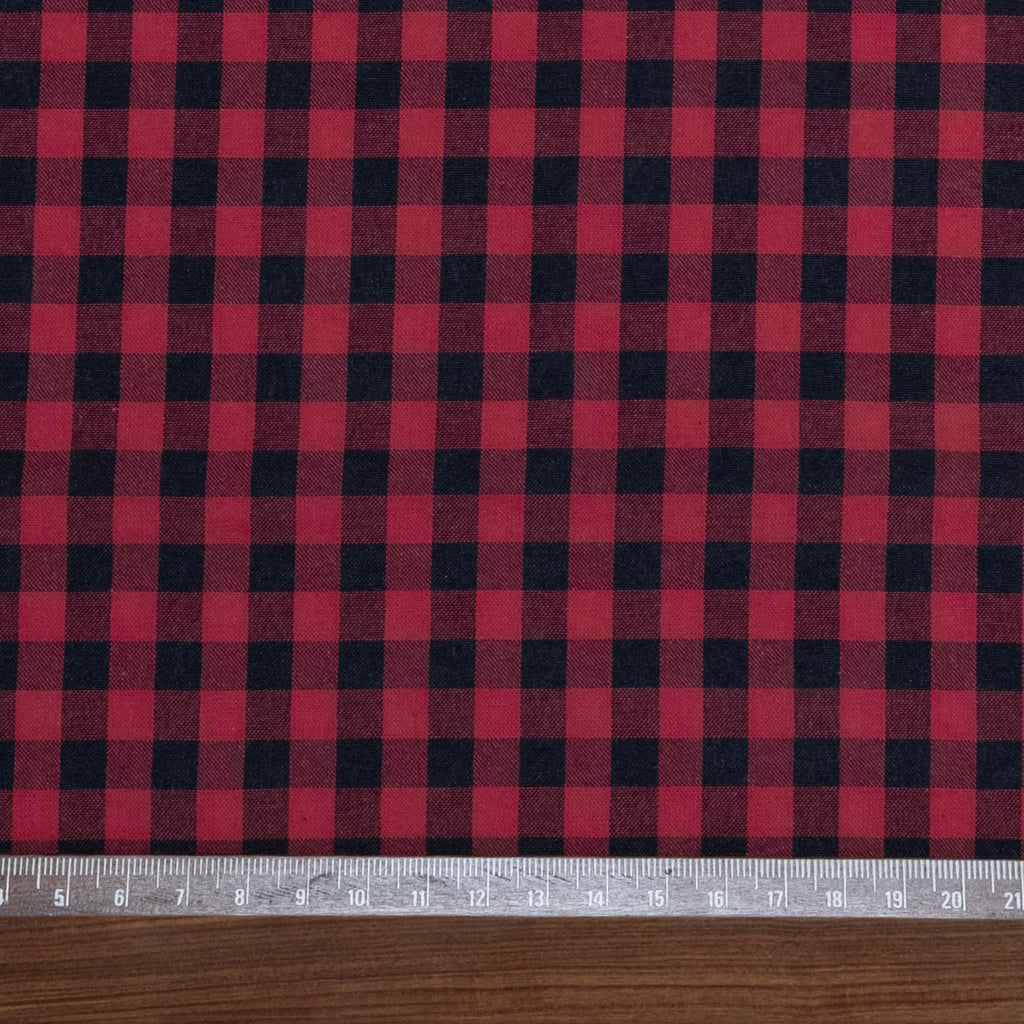 VICHY SEERSUCKER NEGRO - ROJO