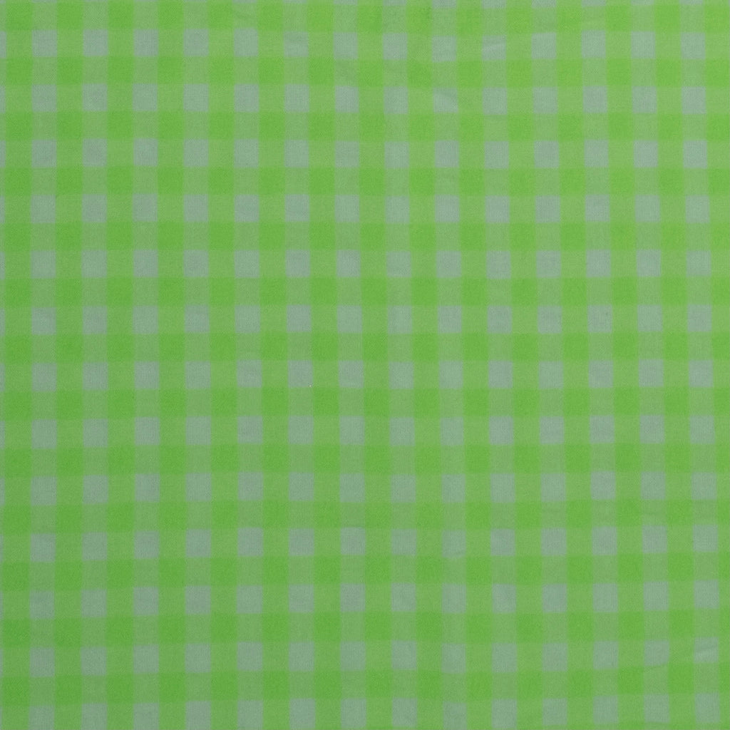 VICHY SEERSUCKER VERT FLUORESCENT