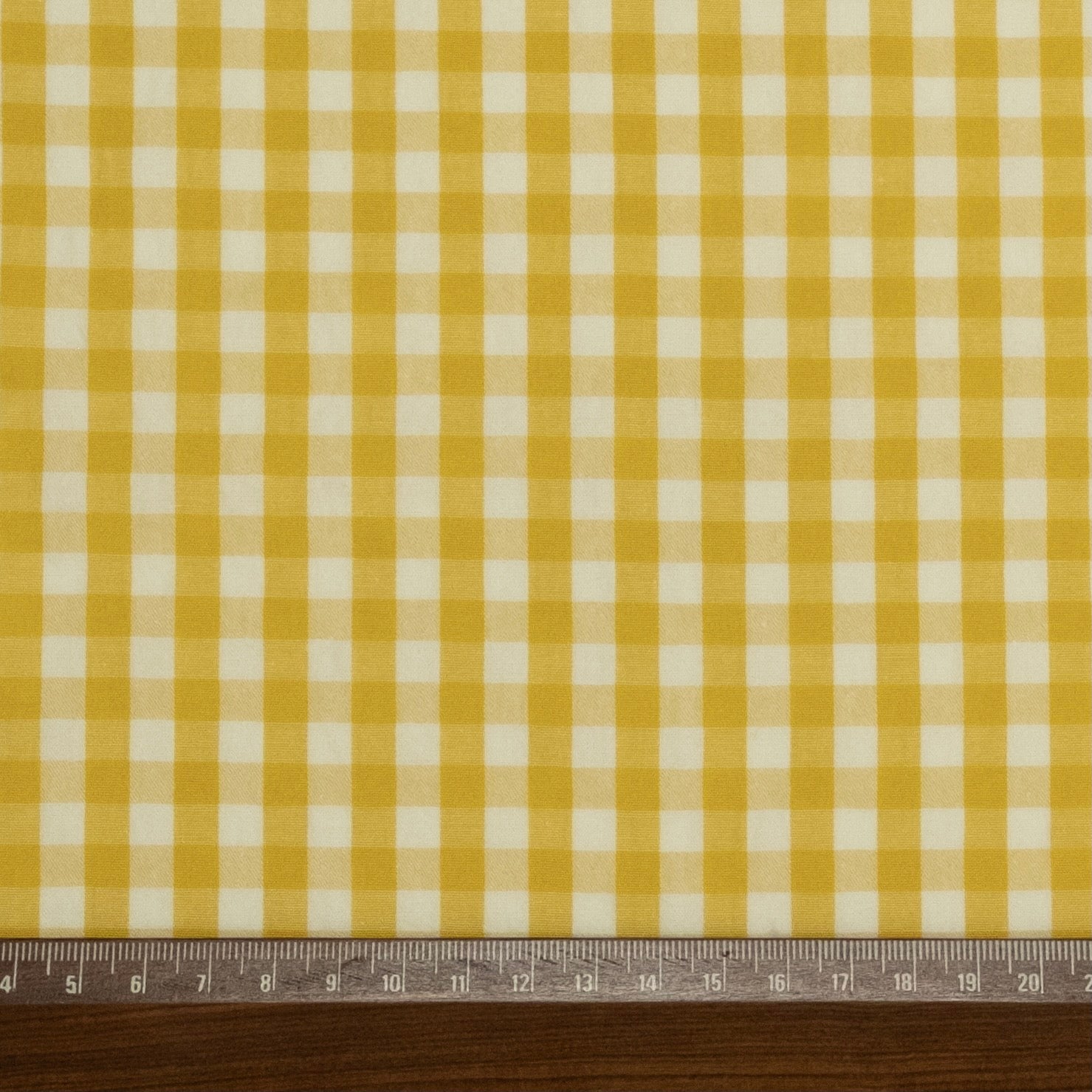 SEERSUCKER À CARREAUX JAUNE