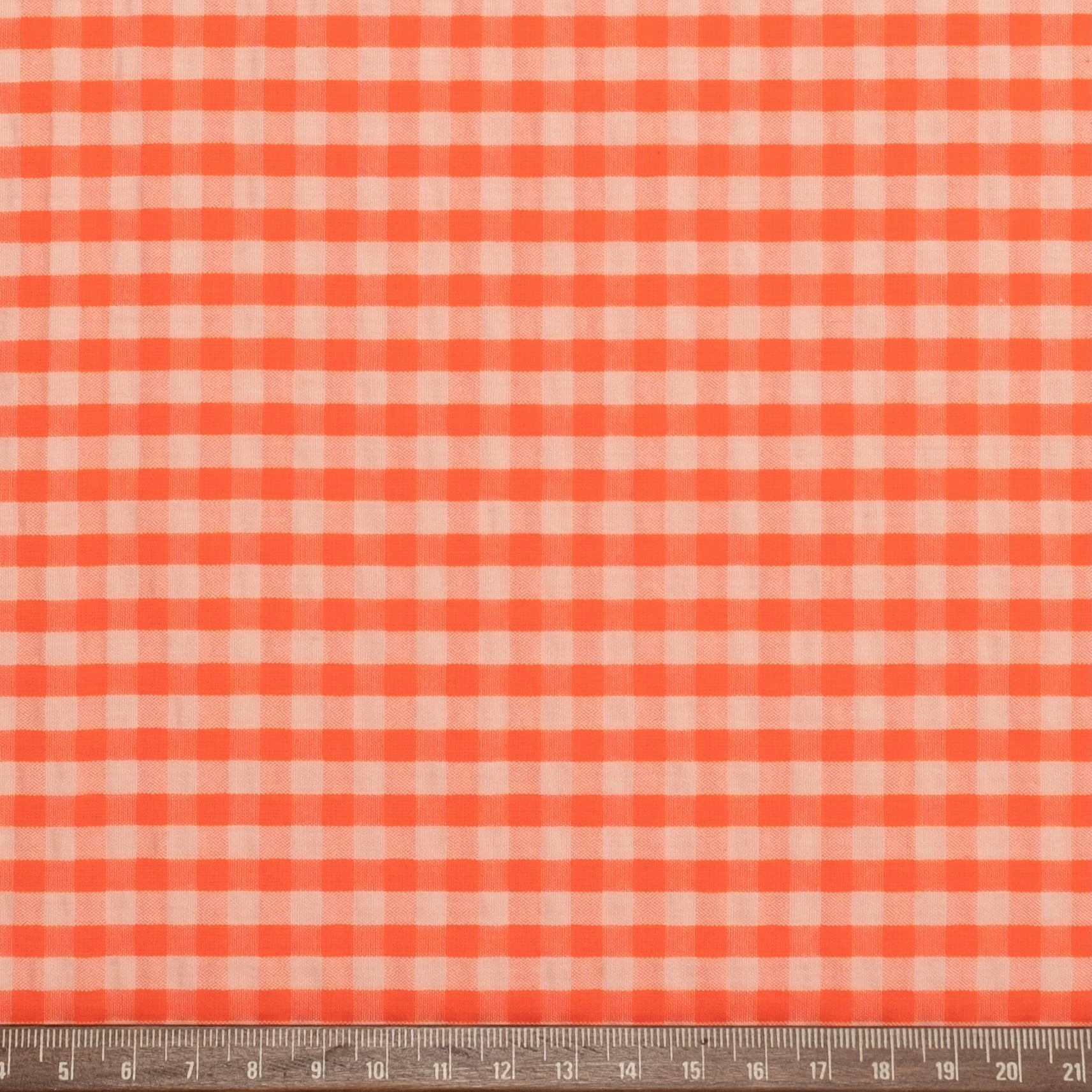 VICHY SEERSUCKER MINI CORAL FLUOR