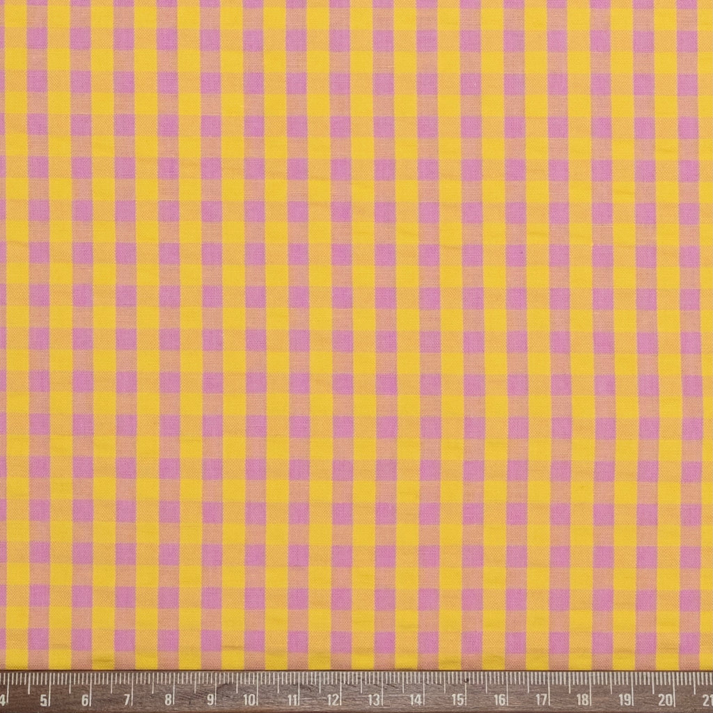 VICHY SEERSUCKER MINI ROSA - AMARILLO
