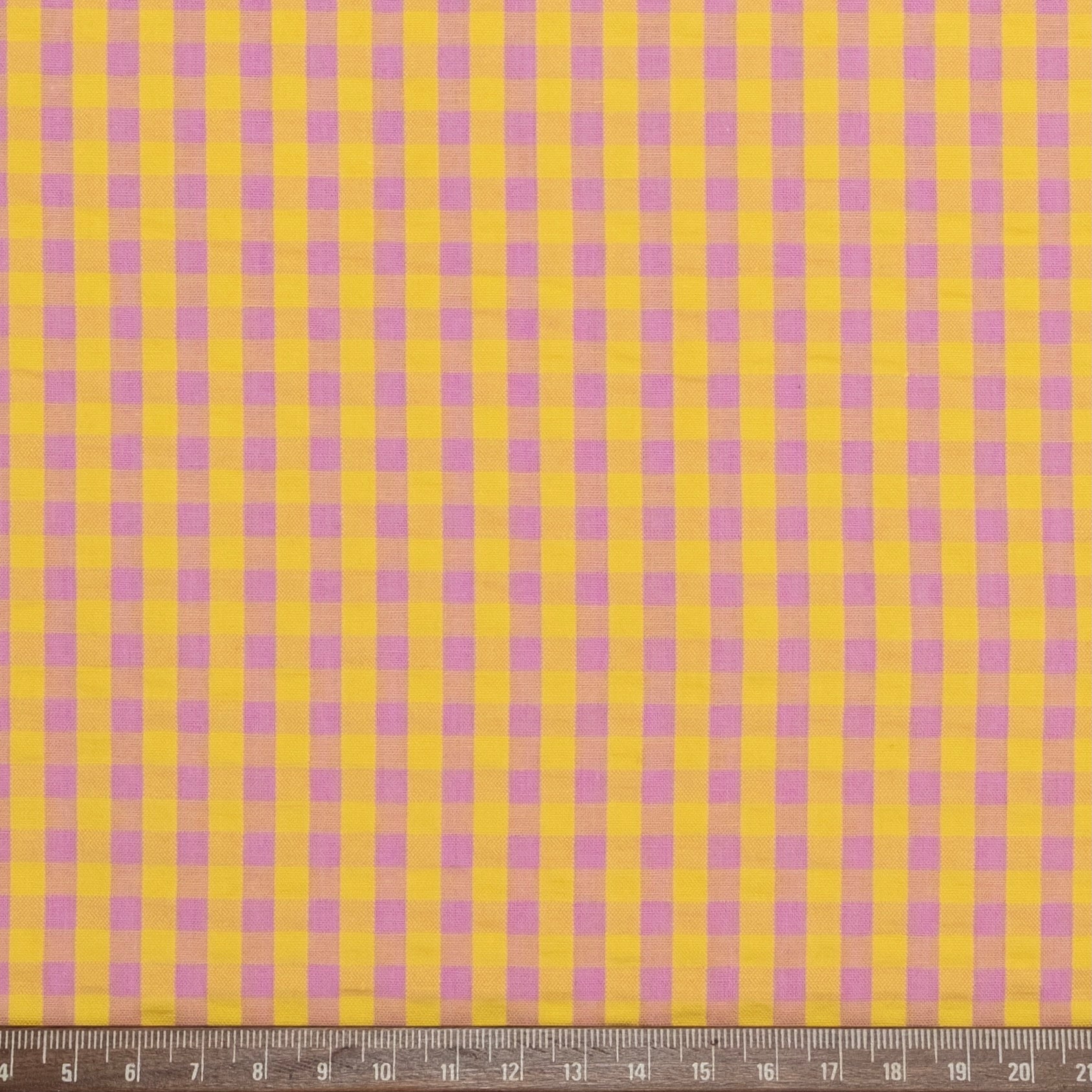VICHY SEERSUCKER MINI ROSA - AMARILLO