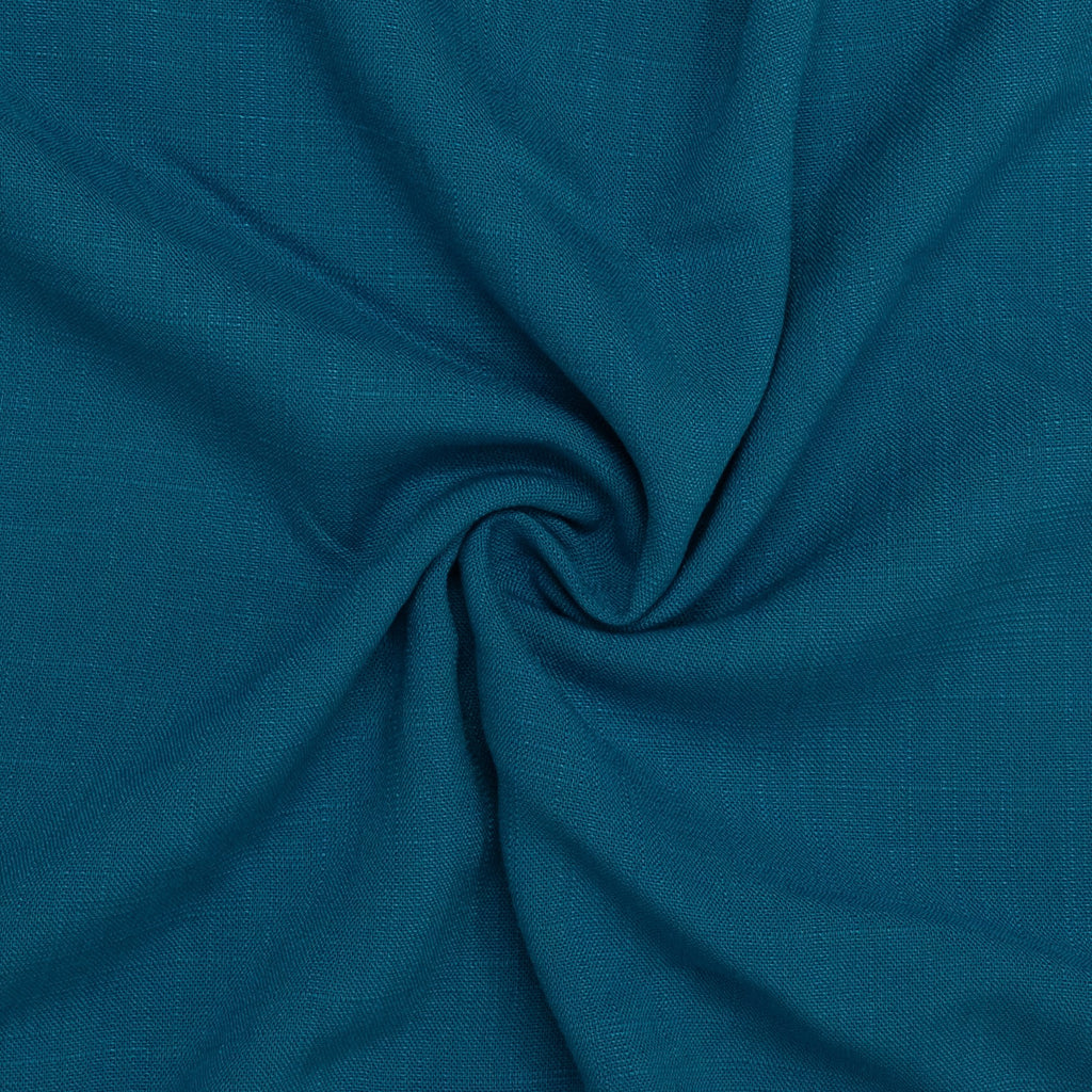 VISCOSA EFECTO LINO AZUL TURQUESA OSCURO